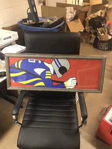 Vintage Winter Travel Advertisment Poster Art Deco Skiing Ski Racing Racer 34x13 - Picture 1 of 5