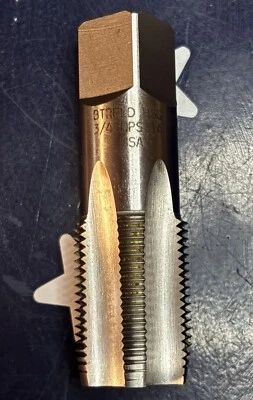 UB 3/4-14 NPS Pipe Plug Tap 5FL 3RHD HSS 13412-00-B  3/4”  USA    10-10585  1542 - Image 1 of 4