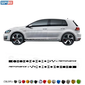 GTI Performance Door Side Stripes Sticker For Volkswagen Golf 7 8 VW MK7 MK8 7.5 - Picture 1 of 17