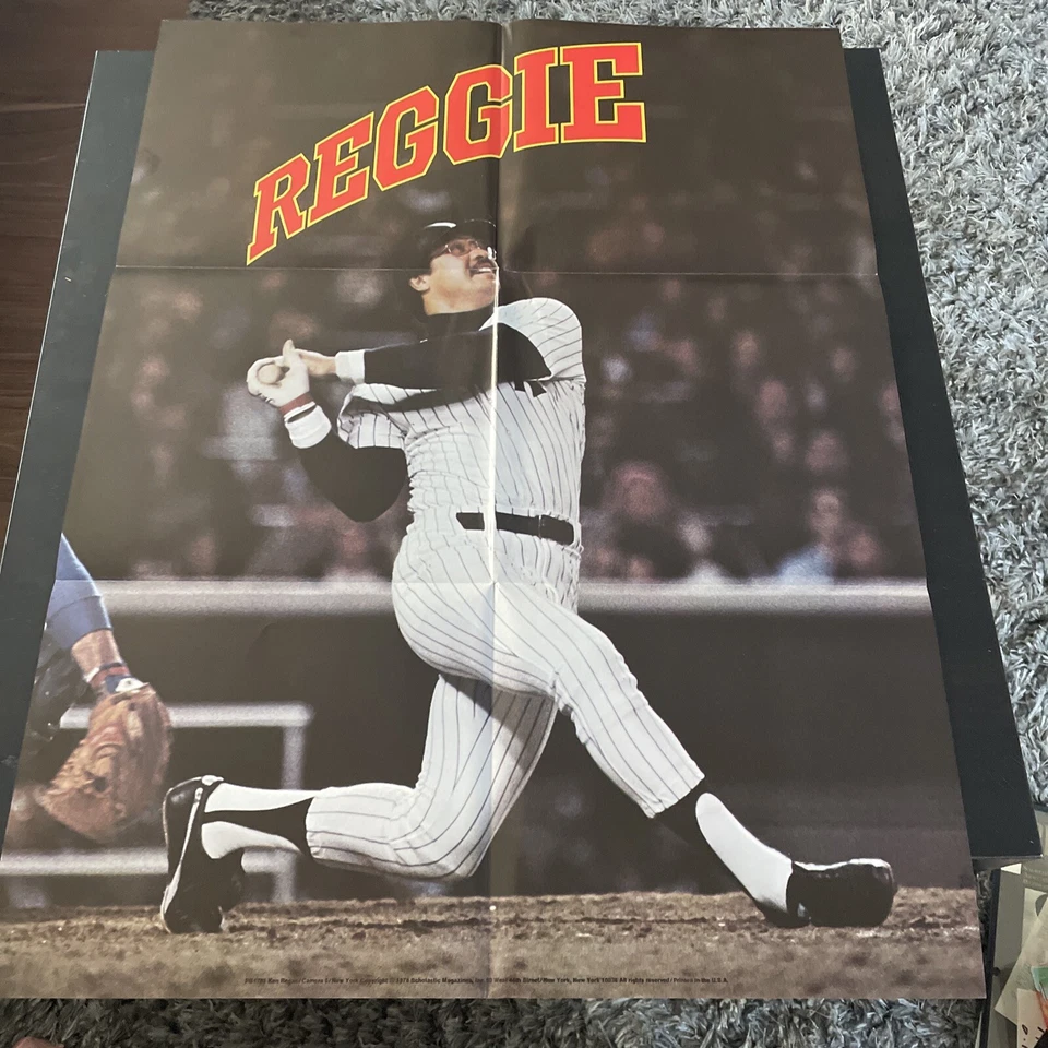 1978 Reggie Jackson Poster Scholastic Magazine Fold-Out 19 x 25" - Image 1 of 4