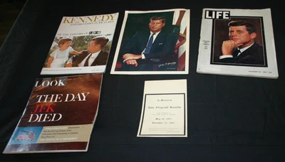 Kennedy Assassination Magazine Lot - Life, Look, glossy photo JFK - Image 1 of 4