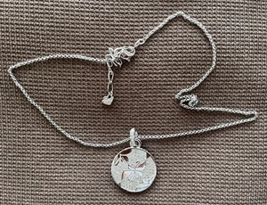 Swarovski Signature Swan Pendant Reversible Necklace color Silver NEW / box - Picture 1 of 9