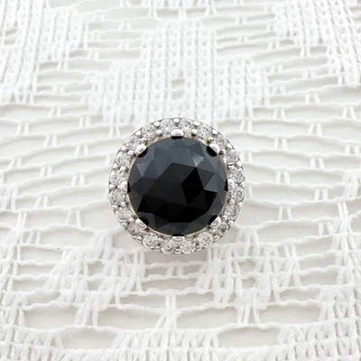 Berloque mágico preto da rainha má prata 925 CZ miçangas serve pulseira Moment - Imagem 1 de 4