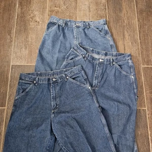 3 pair mens Wrangler 34x32 carpenter jeans - Picture 1 of 22