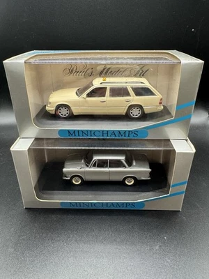 BMW 700 e Mercedes taxi SW 94  Minichamps scala  1/43, prima serie rare in box  - Immagine 1 di 4