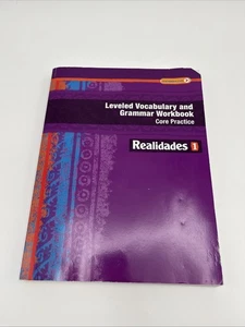 REALIDADES 2014 LEVELED VOCABULARY GRAMMAR WORKBOOK LEVEL 1 Spanish GOOD - Imagen 1 de 10