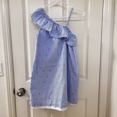 Kate Spade Skirt the Rules One Shoulder Striped Ice Cream Popsicle Dress Girl 14 - Image 1 of 4