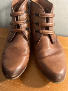 Pikolinos Cuero Women's Tan Leather Ankle Booties Size 10/42 - Picture 1 of 12