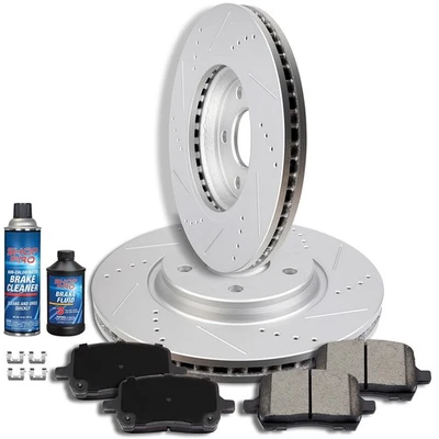 For 2006 2007 Chevrolet Cobalt 2008 Pontiac G6 Front Brake Rotors & Ceramic Pad - Image 1 of 4