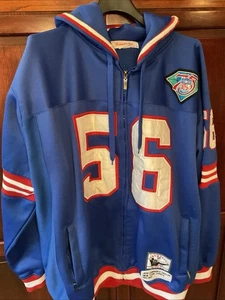 RARE VTG Mitchell & Ness LAWRENCE TAYLOR NY GIANTS SZ 3XL VARSITY HOODIE NFL 75 - Picture 1 of 14