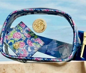 Bolso Cinturón Lilly Pulitzer Nuevo con Etiquetas Transparente y Portatarjetas de Identificación/Crédito Dahlia Licious - Imagen 1 de 8