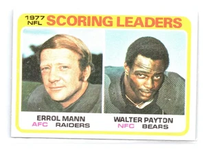 1978 Topps Football #334 Mann/Payton 1977 Scoring Leaders - - Picture 1 of 2