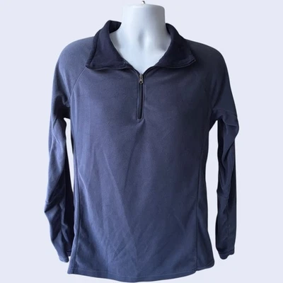 Columbia L Navy Blue Quarter Zip Fleece Pullover Y2K Outdoor Freizeit - Bild 1 von 4