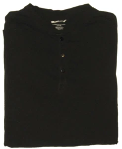 WILLIAM RAST Basics Black Cotton Knit 3-Button S/S Henley Stretch T-Shirt XL - Picture 1 of 4