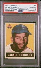 1997 All-Star Fanfest Redemption 4 Jackie Robinson PSA 8 (QTY) (JJ)