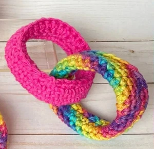 Reuseable Eviornmental Friendly Teething Cooling Rings Toys for Baby Handmade - Picture 1 of 1