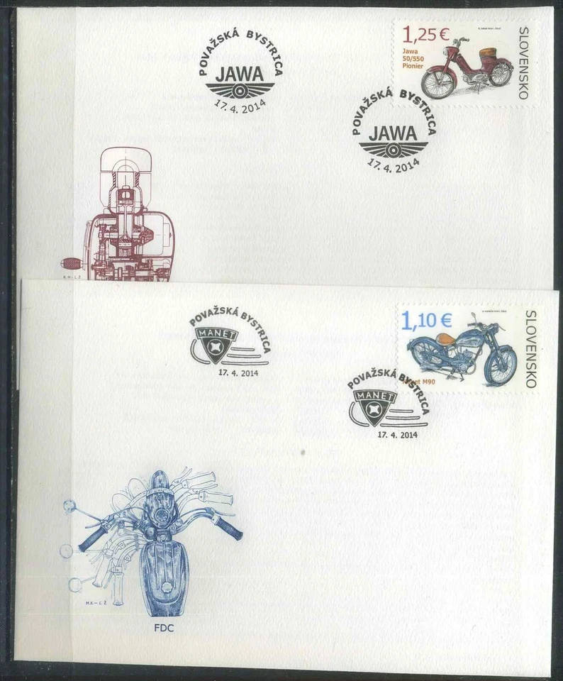 Slovakia 2014 Transport, Motorcycles FDC - Image 1 of 1