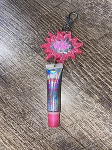 Justice girl squad fruit punch lipgloss keychain Backpack bag Clip - Picture 1 of 3