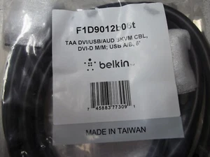 Belkin F1D9012b06t, Secure KVM CBL, TAA DVI/USB/AUD SKVM CBL, DVI-D M/M; A/B, 6' - Zdjęcie 1 z 4