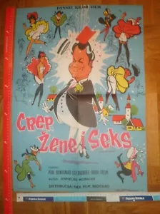 Soyas tagsten 1966 Poul Bundgaard Broberg DENMARK MOVIE FILM POSTER YUGOSLAVIA - Picture 1 of 6
