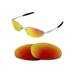 NEW POLARIZED CUSTOM FIRE RED LENS FOR OAKLEY A WIRE 2.0 SUNGLASSES - Picture 1 of 5