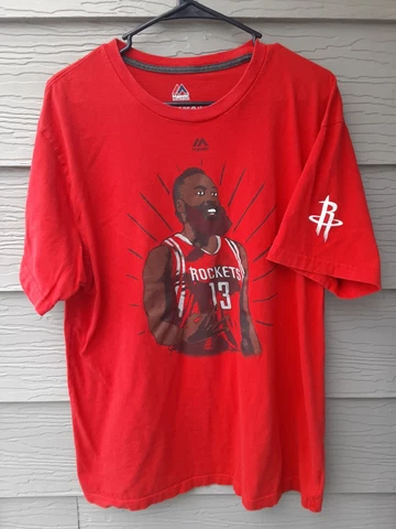 Majestic XL Red James Harden Rockets 13 T Shirt Cover