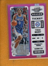 Tyrese Maxey 2022-23 Panini Contenders Optic Basketball Pink Prizm #21 /75
