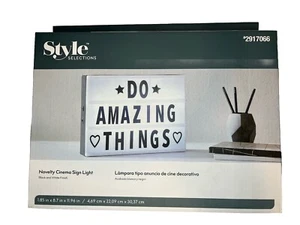 Novelty Cinema Sign Light 1.85 in x 8.7 in x 11.96 in, Battery or USB Powered - Picture 1 of 6