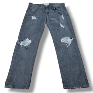Current Elliott Jeans Size 26 W32"xL26" The Boyfriend Light Black Destroy Jeans - Picture 1 of 7