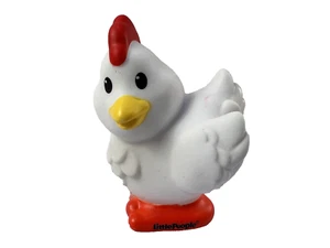 2013 Fisher Price Little People White Chicken Hen Nativity Stable Zoo Farm - Picture 1 of 7