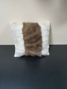 Handmade Fur pillow made from mink fur and marten fur, marten fur pillow, real f