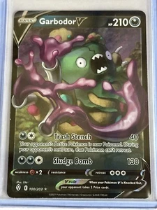 Garbodor V 100/203 Evolving Skies Full Art Ultra Rare Pokemon Card NM-MT - Picture 1 of 2