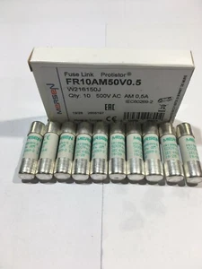 MERSEN FR10AM50V0.5 0.5A 500mA Fuse FERRAZ SHAWMUT 10x38mm JPSF468 Qty of 1/5/10 - Picture 1 of 7