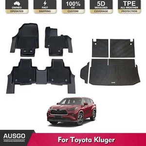 AUSGO 2-Row Double-Layer Floor Mats + Cargo Mat for Toyota Kluger 2021-Onwards - Picture 1 of 14