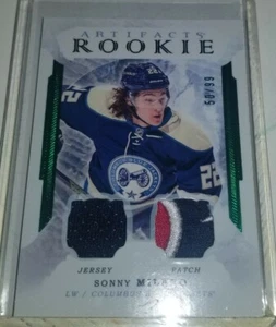 16/17 Artifacts Emerald Rookie Patch Sonny Milano 50/99 3 Clr #162 - Picture 1 of 2