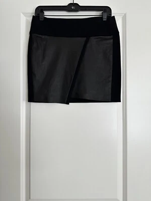 Mini-saia de algodão couro preto IRO Jalie nova com etiquetas tamanho 38 - Imagem 1 de 4