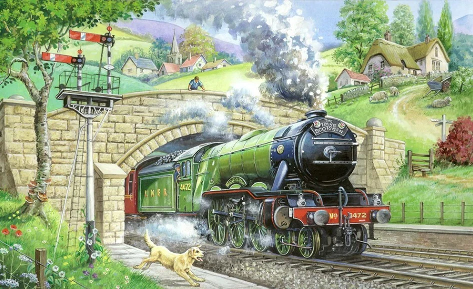 House Of Puzzles Train Spotting big 250 Piece Jigsaw Puzzle Toys HP0146 - Image 1 of 1