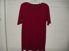 Eileen Fisher Red Elbow Length Sl Dress Sz Sm Viscose/Elastane Euc