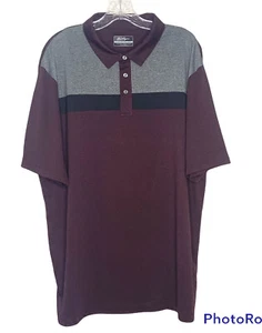 Ben Hogan Performance Hemd Herren XL Burgund Polo Kurzarm 1/4 Knopf Freizeit - Bild 1 von 5