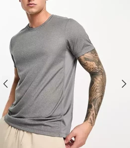 CAMISETA GRIS ENTRENAMIENTO ESTÁNDAR CON SECADO RÁPIDO TALLA MEDIANA ASOS 4505 ICON PRECIO DE VENTA SUGERIDO POR EL FABRICANTE £14! - Imagen 1 de 8