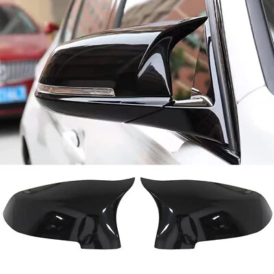 Pair Gloss Black Mirror Cover Caps For BMW 5 Series F10 F11 F06 F12 F13 F01 F02 - Image 1 of 4