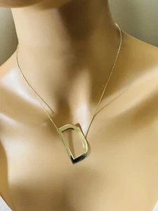 18K 750 Real Gold D Necklace 16.5”/ 17.5” long Letter D Necklace 1mm 4.4g - Picture 1 of 24