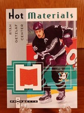 2005-06 fleer Hot Prospects Ryan Hetzlaf Hot Materials Rookie Rc