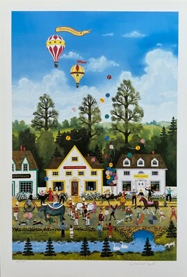 Jane Wooster Scott RAMBUNCTIOUS RAZZLE DAZZLE 手工签名限量版平版印刷 — 第 1/4 张图片