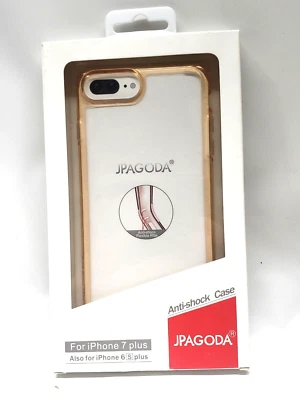 iPhone 7 Plus 6s+ Jpagoda Gold Clear Bumper Cellphone Anti-shock Case Cover Thin - Image 1 of 4