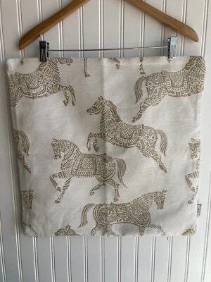 Croker Horse 20x20 inches Throw Pillow Cushion Cover Horse Chenille NEW - Image 1 of 4