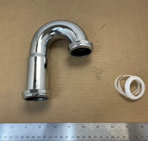 CSB Sink Trap Hi-Inlet J-Bend Chrome 20 Gauge 1-1/2" PN: D10140XCPBAG - Picture 1 of 4