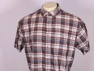 KUHL Men’s XL Short Sleeve Button Up Shirt -Brown Gray Multicolor Plaid - Picture 1 of 12