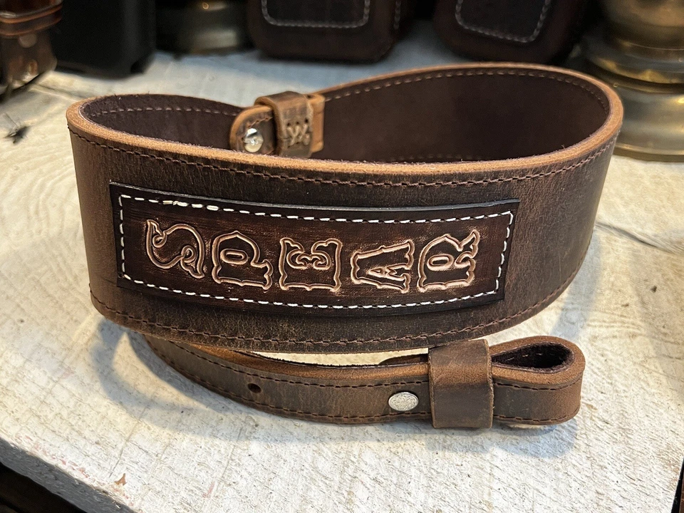 Buffalo Leather Rifle Sling - Handmade Strap - Personalized - Made in USA - Image 1 of 4