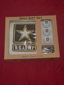 TEAM GOLF US ARMY GOLF GIFT SET 1 TOWEL 3 GOLF BALLS &12 TEES .NIB . - Picture 1 of 13